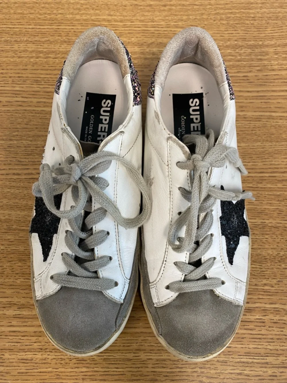 Golden Goose Super Star Sneakers with Glitter Heel - Picture 11 of 12